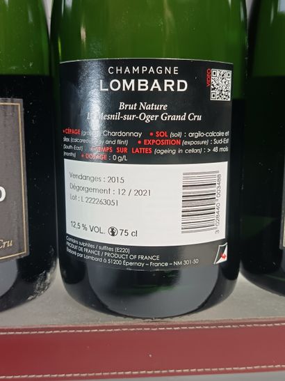 ** 6 Bouteilles CHAMPAGNE LOMBARD Brut Nature...