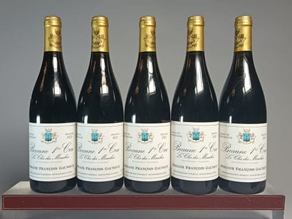 ** 5 Bouteilles BEAUNE 1er cru Le Clos des...