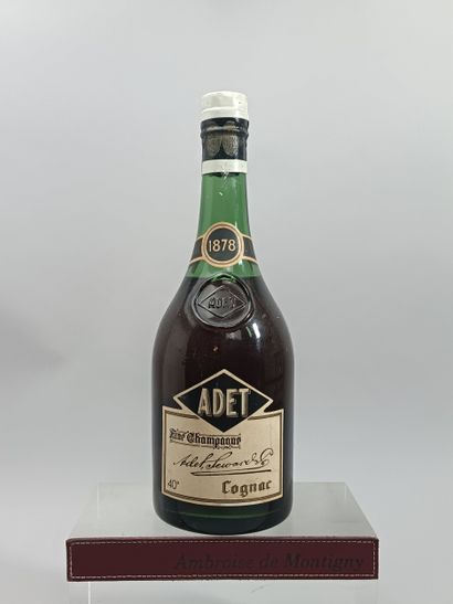 1 Bouteille COGNAC Fine Champagne 1878 ADET....