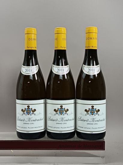 3 Bottles BÂTARD-MONTRACHET Grand Cru 2018...