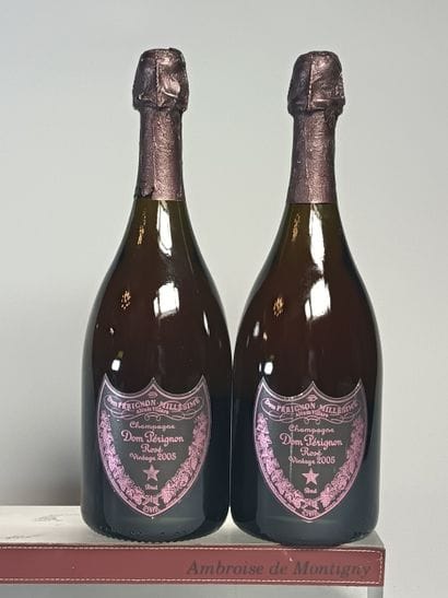 ** 2 Bottles CHAMPAGNE DOM PERIGNON Rosé...