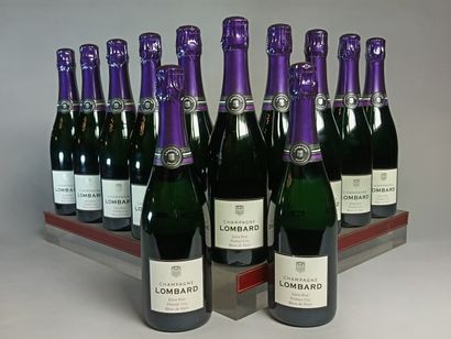 ** 12 Bottles CHAMPAGNE LOMBARD Extra Brut...