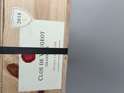 6 bouteilles CLOS de VOUGEOT Grand cru 2018...