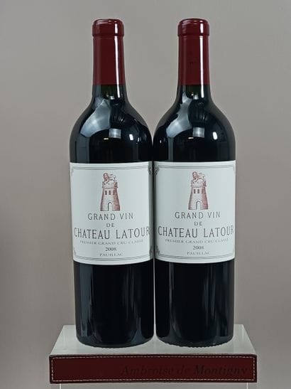 2 Bottles Château LATOUR 2008 - 1er Gcc ...