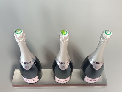 ** 3 Bottles CHAMPAGNE KRUG Rosé 26th edition...