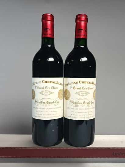 ** 2 Bottles Château CHEVAL BLANC 1999 -...