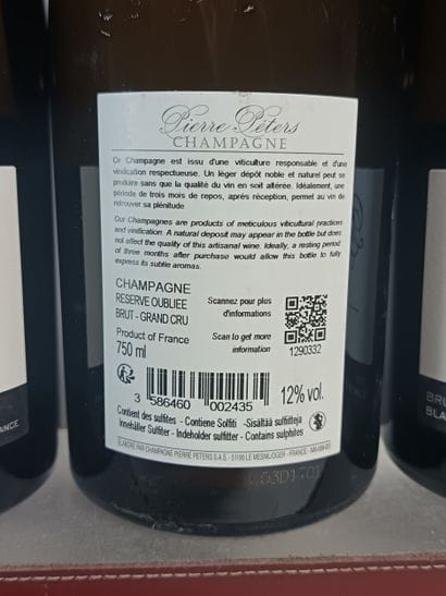 ** 5 Bouteilles CHAMPAGNE Pierre PETERS Grand...