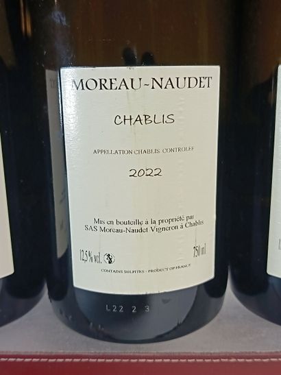 ** 3 Bouteilles CHABLIS 2022 - MOREAU-NAUDET...