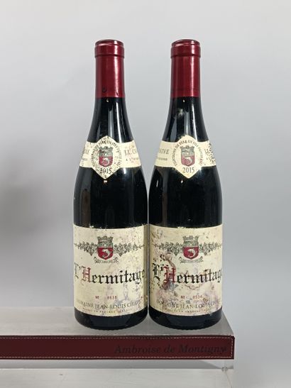 2 bouteilles HERMITAGE 2015 - J.L. CHAVE...