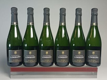 ** 6 Bouteilles CHAMPAGNE LOMBARD Brut Nature...