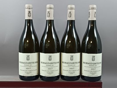 4 bottles MEURSAULT 1er Cru Goutte d'Or 2017...
