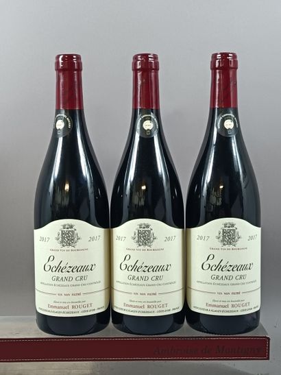 3 bouteilles ECHEZEAUX Grand Cru 2017 - Emmanuel...
