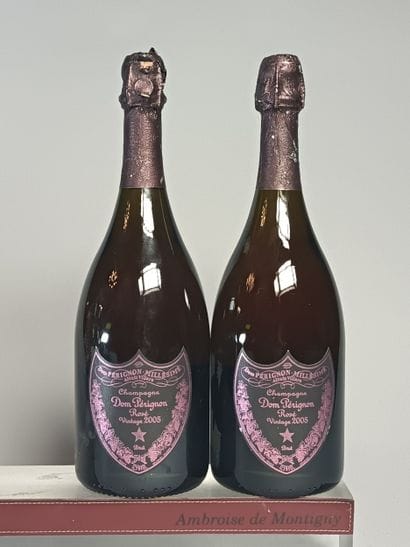 ** 2 Bottles CHAMPAGNE DOM PERIGNON Rosé...