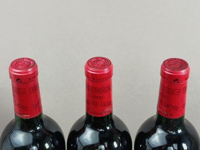 3 Bouteilles Château GRAND PUY LACOSTE 2000...