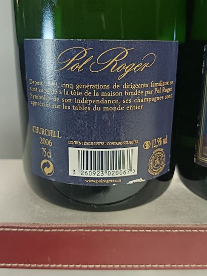 ** 2 Bottles CHAMPAGNE Pol ROGER Cuvée Winston...