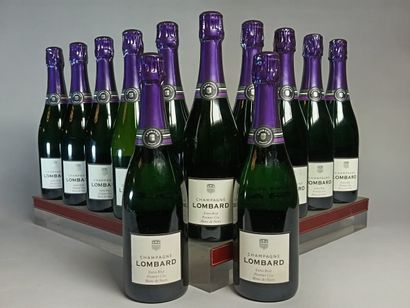 ** 12 Bottles CHAMPAGNE LOMBARD Extra Brut...