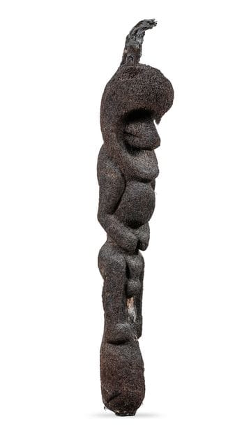 Tree fern statue carved from the root of...
