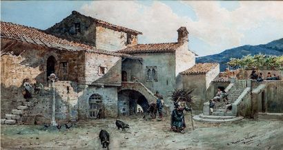 Ettore ROESLER-FRANZ (1845-1907)
Cour de...