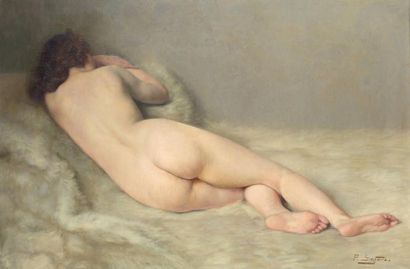 Paul SIEFFERT (1874-1957)
Nu allongé Huile...