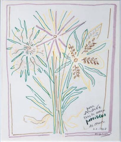Alberto MAGNELLI (1888-1971)
Fleurs, 1/1/67...