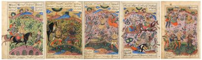 Manuscrit épique Livre des Rois ou Shâhnameh,...