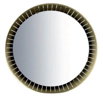 Miroir éclairant des années 1970 Métal et...