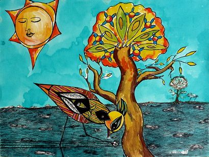 RECHOU Eric
Le semeur au Printemps / Gouache...
