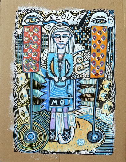 DAI
Listen to me / Mixed media on cardboard...
