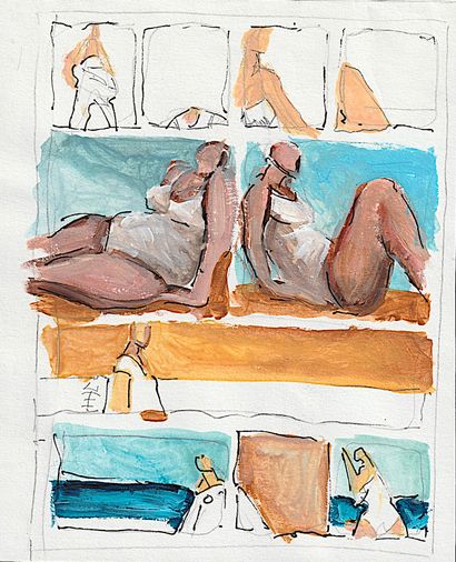 HERVÉ Isabelle
Baigneuses adossées / Acrylic...