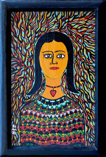BIZGAR
Untitled / Acrylic on wood / Signed...
