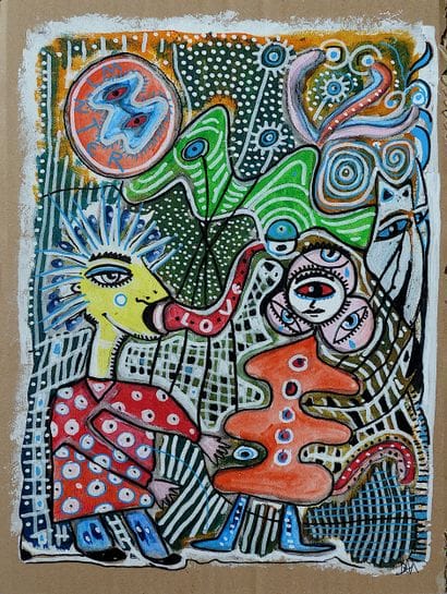 DAI
Winter love / Mixed technique on cardboard...