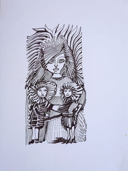 CSIZMADIA Raoul
Untitled / Black ink on paper...