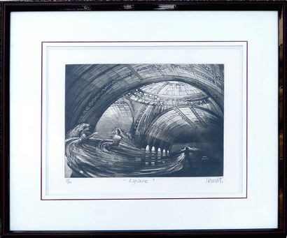 PRUVOT Sylvaine
Espace / Etching in black...