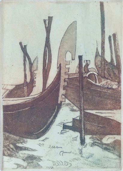 SCHIRCK Eliane
Untitled / Set of two sepia-colored...