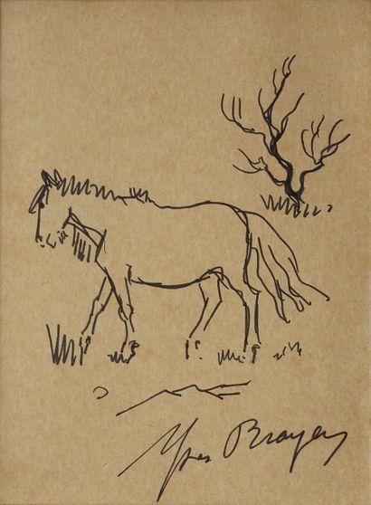 BRAYER Yves (1907-1990)
Cheval / Ink on paper...
