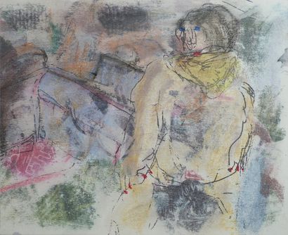 DELHAYE Dominique
Femme au foulard jaune...