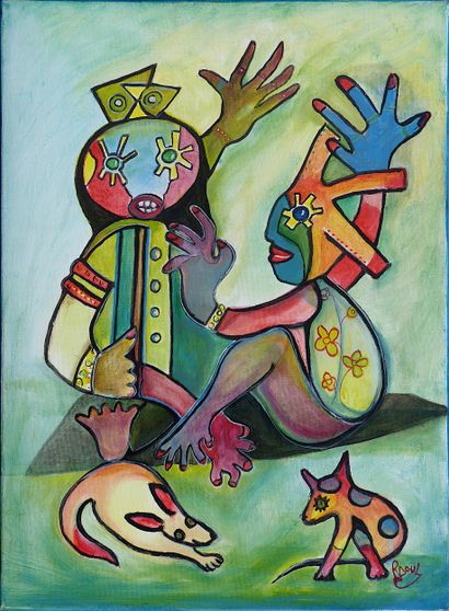 CSIZMADIA Raoul
Entre chien et chat / Acrylic...