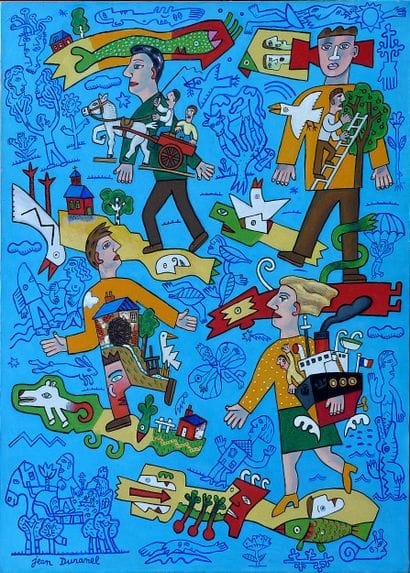 DURANEL Jean
Les passants / Huile sur toile...