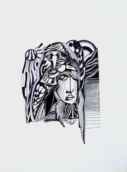 CSIZMADIA Raoul
Untitled / Black ink on paper...
