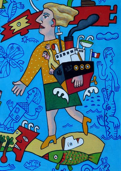 DURANEL Jean
Les passants / Huile sur toile...