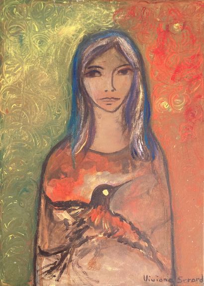 SERARD Viviane
Dame oiseau / Oil on canvas...