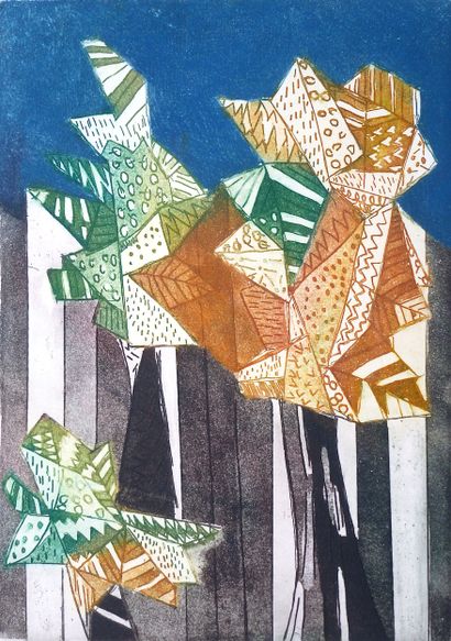 KRESS Annick
Les arbres II / Etching on paper...