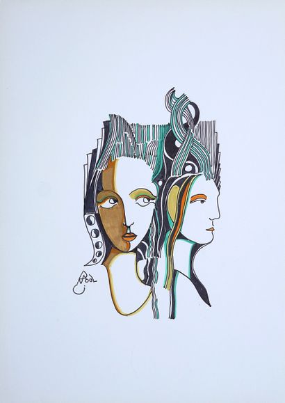 CSIZMADIA Raoul
Untitled / Mixed media on...