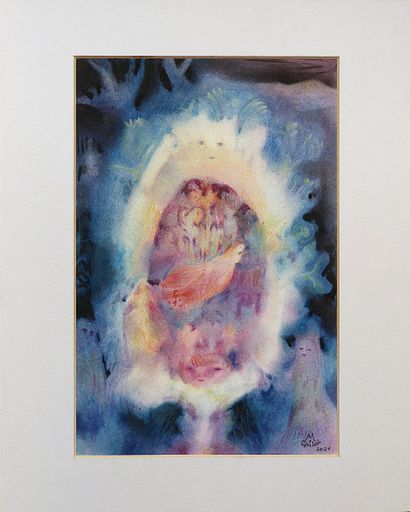 GABILAN Muriel
Fleur de coton / Ink and colored...