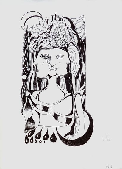 CSIZMADIA Raoul
La lune / Encre noire sur...