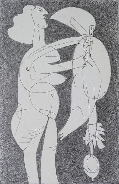 RIBOT Claude (1934-2010)
Untitled / Graphite...