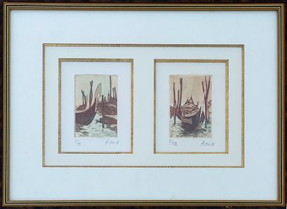 SCHIRCK Eliane
Untitled / Set of two sepia-colored...