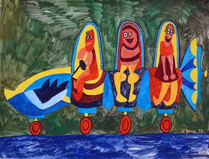 GOUX Claudine
Untitled / Mixed media on thick...