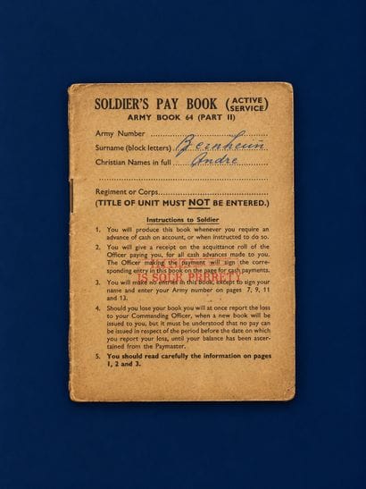 (WORLD WAR II) Soldier André Bernheim’s military...