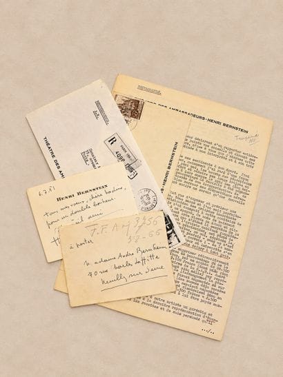 BERNSTEIN, Henry: 1 long, signed typewritten...